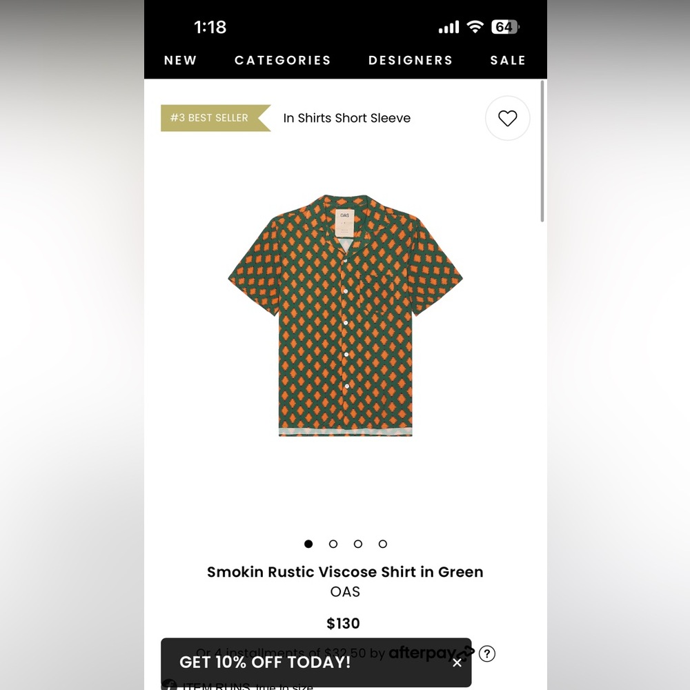 men’s OAS smokin rustic set, sold out